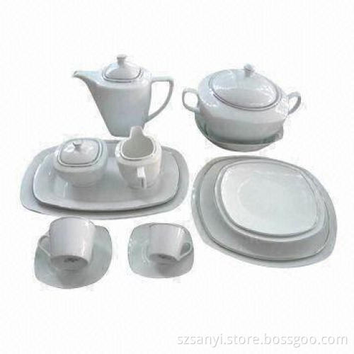Super White Porcelain Dinnerware Set